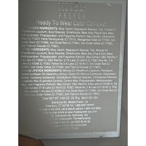 Models Prefer palette w/ 2 Blush 6Eyeshadow 8 cream lipsticks #1 pink-red shades - Picture 11 of 11